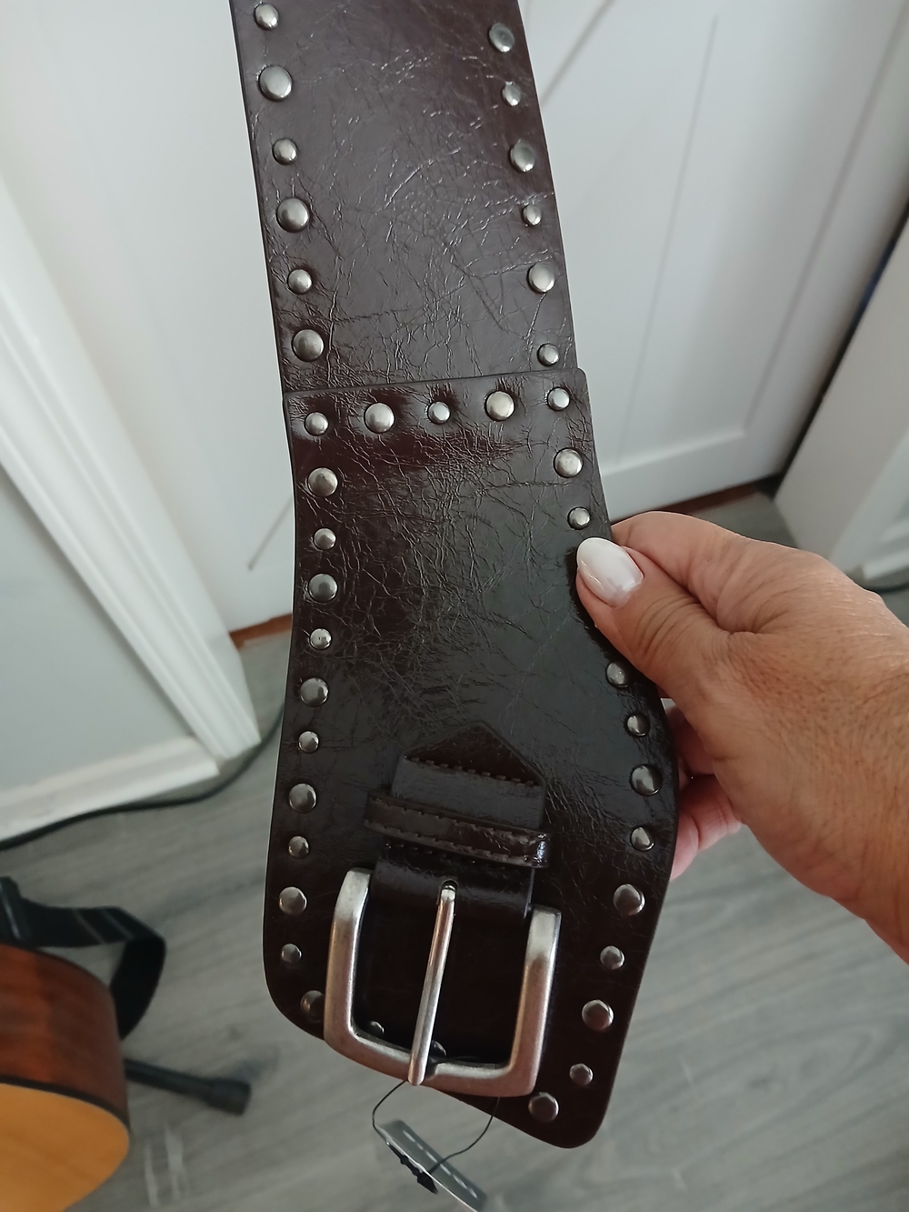 Torrid Wide Brown Studded Women’s Belt with Silver Buckle